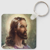 ヴィンテージ宗教的、ハローとイエスキリストポートレート キーホルダー (裏面)