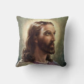 ヴィンテージ宗教的、ハローとイエスキリストポートレート クッション (裏面)