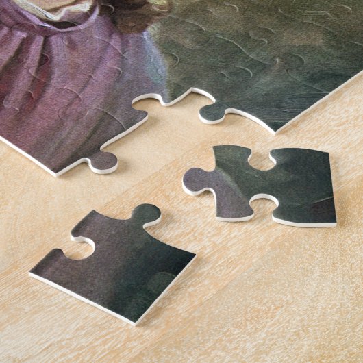 ヴィンテージ宗教的、ハローとイエスキリストポートレート ジグソーパズル (側面)