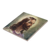 ヴィンテージ宗教的、ハローとイエスキリストポートレート タイル (側面)