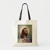 ヴィンテージ宗教的、ハローとイエスキリストポートレート トートバッグ (正面)