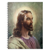 ヴィンテージ宗教的、ハローとイエスキリストポートレート ノートブック (正面)