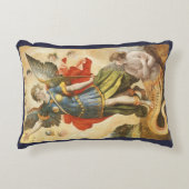 ヴィンテージ宗教聖ミカエルはルシファーを倒す アクセントクッション (正面)