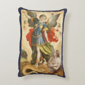 ヴィンテージ宗教聖ミカエルはルシファーを倒す アクセントクッション (裏面(縦))