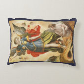 ヴィンテージ宗教聖ミカエルはルシファーを倒す アクセントクッション (裏面)