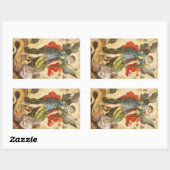 ヴィンテージ宗教聖ミカエルはルシファーを倒す 長方形シール (シート)