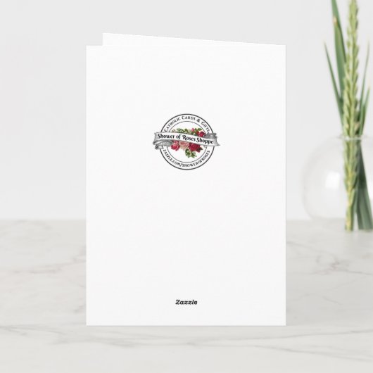 ヴィンテージ宗教聖ヨセフヴァージンメアリーイエス シーズンカード (裏面)