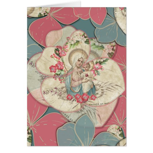 ヴィンテージ宗教賛美ヴァージンマリアベビー (正面)