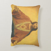 ヴィンテージ宗教、イエスキリストの聖なるハート アクセントクッション (裏面(縦))