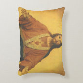 ヴィンテージ宗教、イエスキリストの聖なるハート アクセントクッション (正面(垂直))