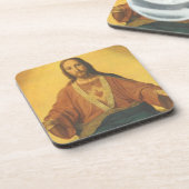 ヴィンテージ宗教、イエスキリストの聖なるハート コースター (左側)