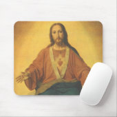ヴィンテージ宗教、イエスキリストの聖なるハート マウスパッド (マウス)