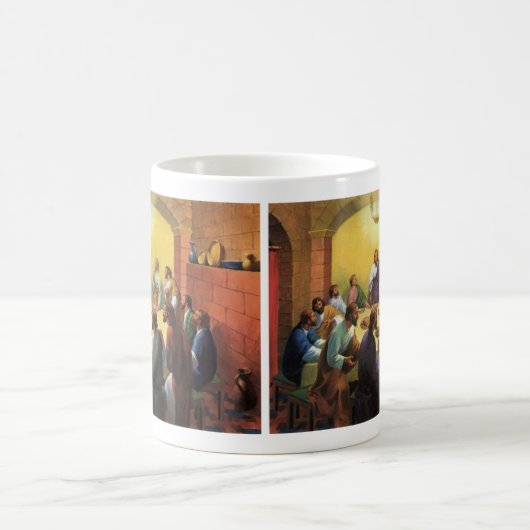 ヴィンテージ宗教、イエス・キリストとの最後の晩餐 コーヒーマグカップ (中央)