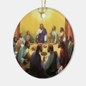 ヴィンテージ宗教、イエス・キリストとの最後の晩餐 セラミックオーナメント (左)