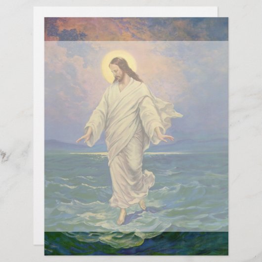 ヴィンテージ宗教、イエス・キリストは水の歩くである (正面/裏面)