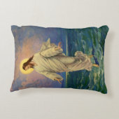 ヴィンテージ宗教、イエス・キリストは水の歩くである アクセントクッション (裏面)