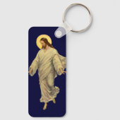 ヴィンテージ宗教、イエス・キリストは水の歩くである キーホルダー (裏面)