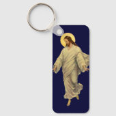 ヴィンテージ宗教、イエス・キリストは水の歩くである キーホルダー (正面)