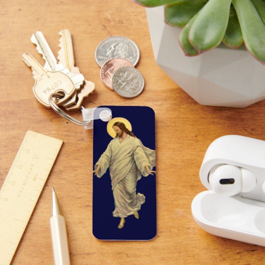 ヴィンテージ宗教、イエス・キリストは水の歩くである キーホルダー (デスク)