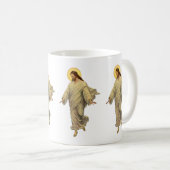 ヴィンテージ宗教、イエス・キリストは水の歩くである コーヒーマグカップ (正面右)