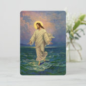 ヴィンテージ宗教、イエス・キリストは水の歩くである 招待状 (スタンド正面)