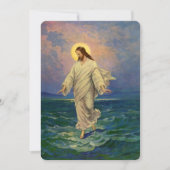 ヴィンテージ宗教、イエス・キリストは水の歩くである 招待状 (正面)
