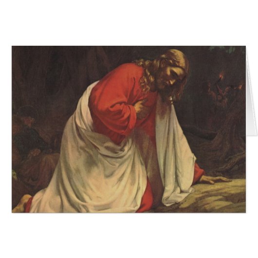 ヴィンテージ宗教 イエス・キリスト ゲセマネの園 (正面横)