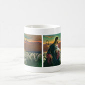 ヴィンテージ宗教、キリストの羊の群れ コーヒーマグカップ (中央)