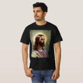ヴィンテージ宗教 キリスト聖画 光背 Tシャツ (正面フル)