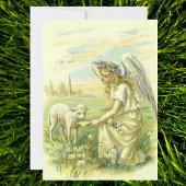 ヴィンテージ宗教、ビクトリアン子羊とイースターエンジェル シーズンカード