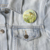 ヴィンテージ宗教、ビクトリアン子羊とイースターエンジェル 缶バッジ (インサイチュ)