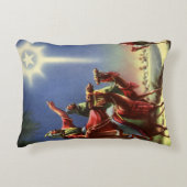 ヴィンテージ宗教、ベツレヘムの星を持つ賢者 アクセントクッション (正面)