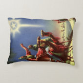 ヴィンテージ宗教、ベツレヘムの星を持つ賢者 アクセントクッション (裏面)