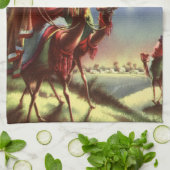 ヴィンテージ宗教、ベツレヘムの星を持つ賢者 キッチンタオル (折り畳み)