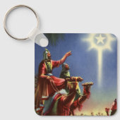 ヴィンテージ宗教、ベツレヘムの星を持つ賢者 キーホルダー (正面)