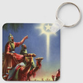 ヴィンテージ宗教、ベツレヘムの星を持つ賢者 キーホルダー (裏面)