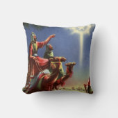 ヴィンテージ宗教、ベツレヘムの星を持つ賢者 クッション (正面)