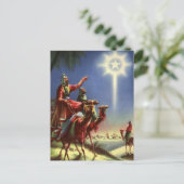 ヴィンテージ宗教、ベツレヘムの星を持つ賢者 シーズンポストカード (スタンド正面)