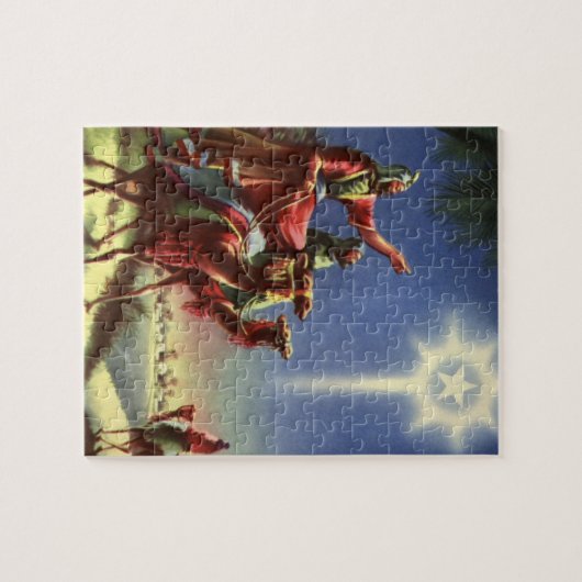 ヴィンテージ宗教、ベツレヘムの星を持つ賢者 ジグソーパズル (横)