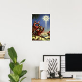 ヴィンテージ宗教、ベツレヘムの星を持つ賢者 ポスター (ホームオフィス)