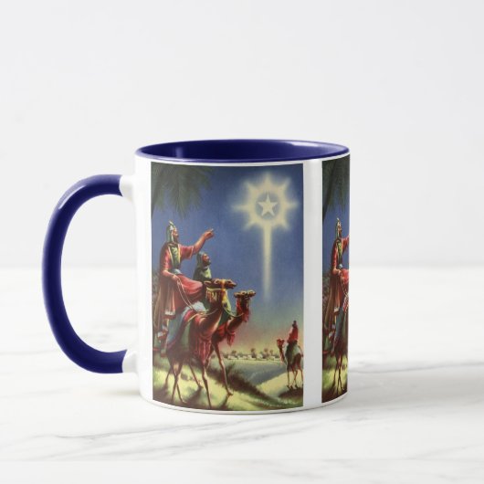 ヴィンテージ宗教、ベツレヘムの星を持つ賢者 マグカップ (左)