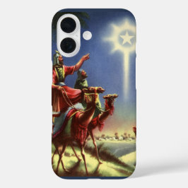 ヴィンテージ宗教、ベツレヘムの星を持つ賢者 iPhone 16ケース