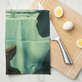 ヴィンテージ宗教、感謝祭の少年ことわざの恵み キッチンタオル (四つ折り)