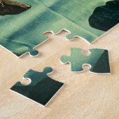 ヴィンテージ宗教、感謝祭の少年ことわざの恵み ジグソーパズル (側面)