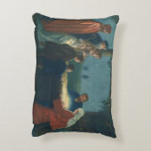 ヴィンテージ宗教、羊飼いの崇拝 アクセントクッション (裏面(縦))