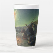 ヴィンテージ宗教、羊飼いへの受胎告知 カフェラテマグ (正面)