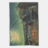 ヴィンテージ宗教、羊飼いへの受胎告知 キッチンタオル (縦)