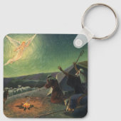 ヴィンテージ宗教、羊飼いへの受胎告知 キーホルダー (裏面)