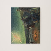 ヴィンテージ宗教、羊飼いへの受胎告知 ジグソーパズル (縦)