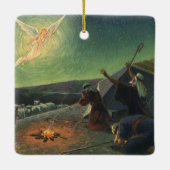 ヴィンテージ宗教、羊飼いへの受胎告知 セラミックオーナメント (裏面)